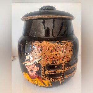 Vintage Western Cowboy Cookie Corral  Cookie Jar Canister